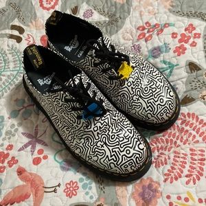 Dr. Martin Keith Haring Leather Shoes